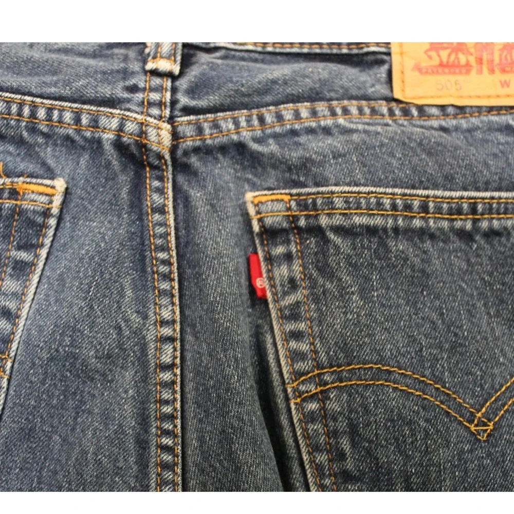 Levi's 505 Regular Fit Jeans W33 L32 Blue‎ Denim Pants